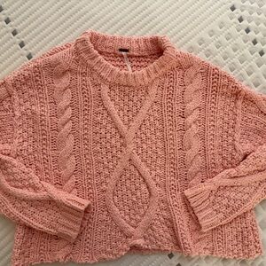 Free People Blush Cable Knit Sweater - worn once!